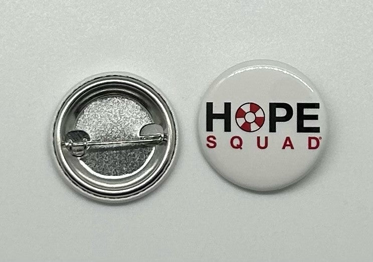 White Pin-Back Hope Squad Button